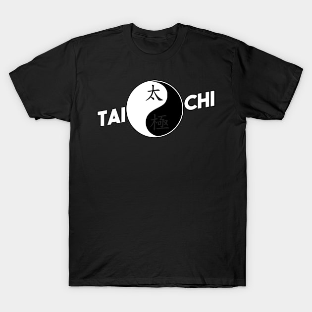 Tai Chi martial arts meditation Yin Yang T-Shirt by QQdesigns